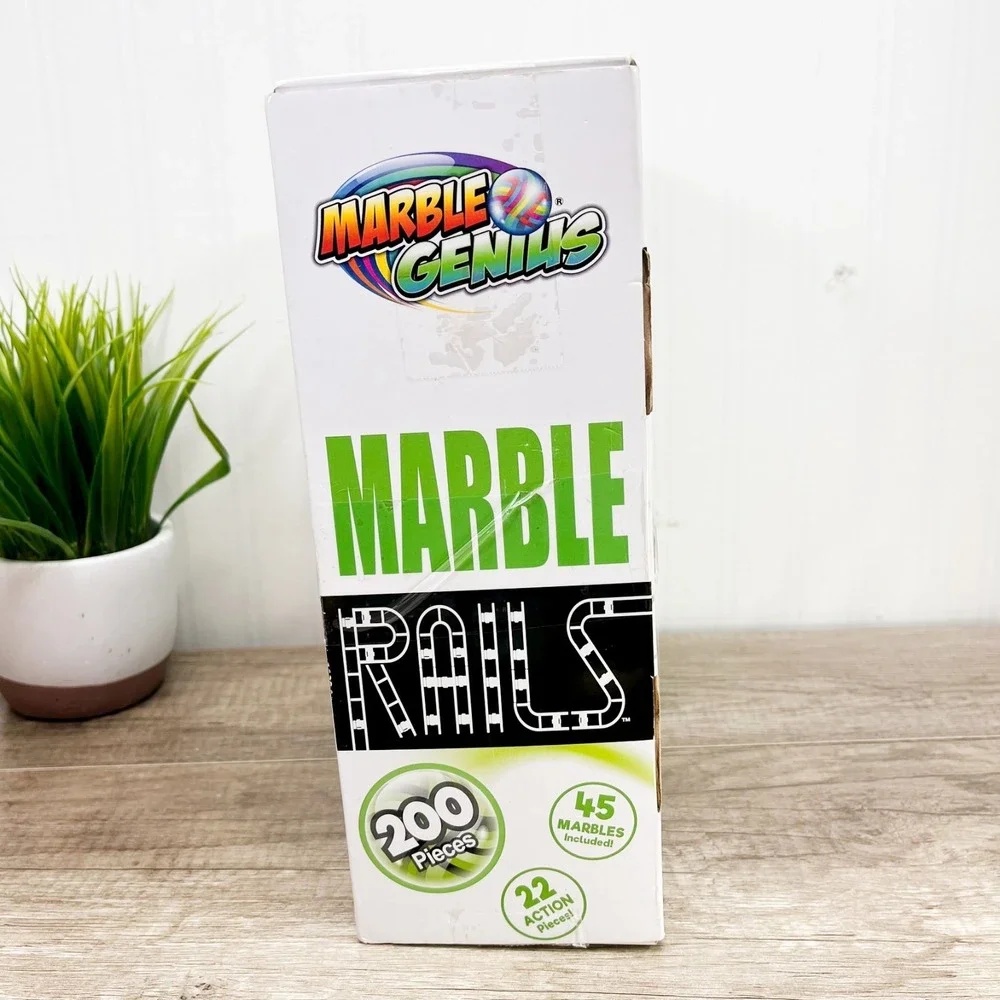 Marble Genius Marble Rails Super Set 170‎ Piece + 27 marbles - Marble Run